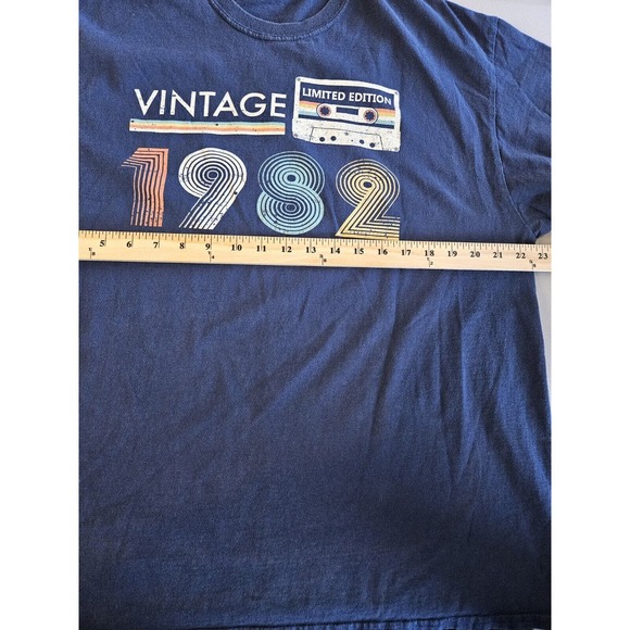 Vintage 1982 Limited Edition T-Shirt Navy Blue Womens XL - Picture 4 of 5